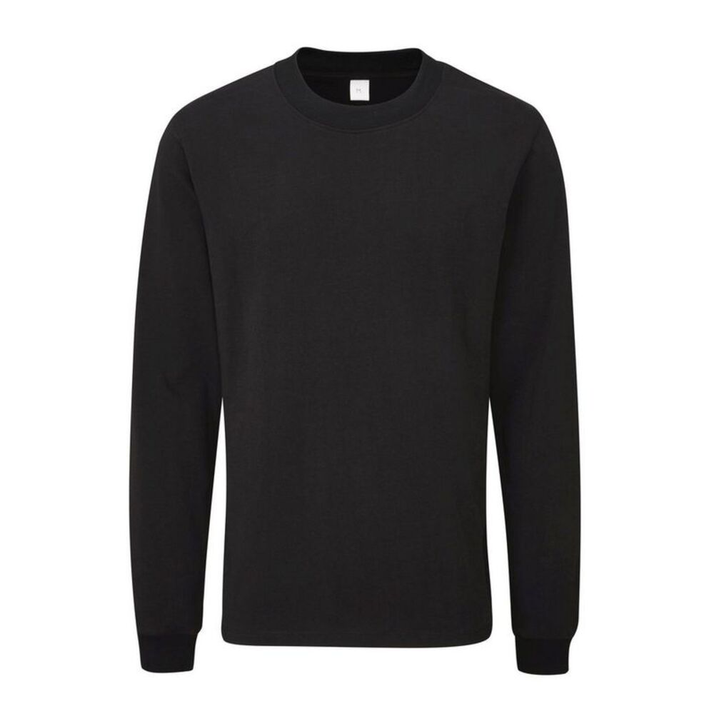 Mantis Unisex Adult Essential Heavy Long-Sleeved T-Shirt / Black